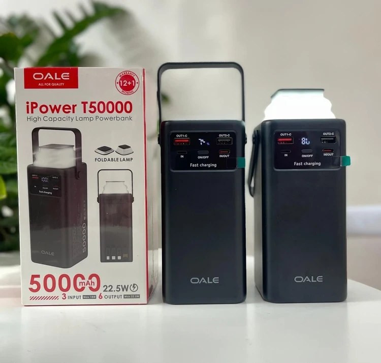 پاوربانک OALE مدل Ipower T50000 ظرفیت 50000 میلی آمپر ساعت اورجینال 22.5W