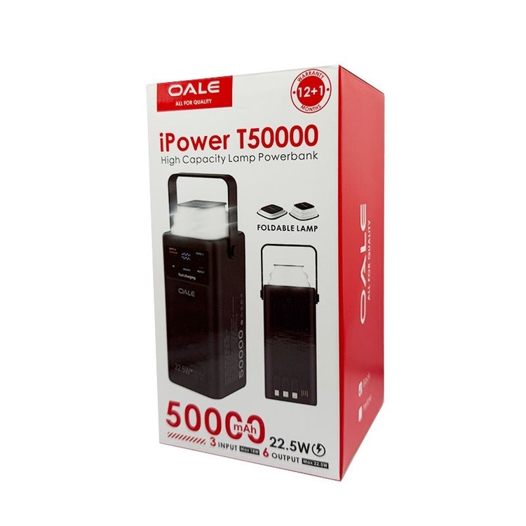 پاوربانک OALE مدل Ipower T50000 ظرفیت 50000 میلی آمپر ساعت اورجینال 22.5W