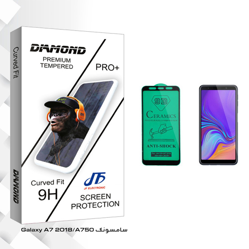 محافظ صفحه نمایش سرامیکی جی اف مدل Diamond glass مناسب برای گوشی موبایل سامسونگ Galaxy A7 2018/A750