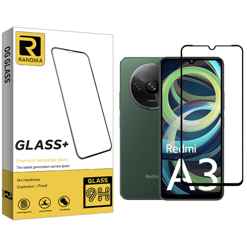 محافظ صفحه نمایش شیشه ای راندیکا مدل Premium مناسب برای گوشی موبایل شیائومی Redmi A3