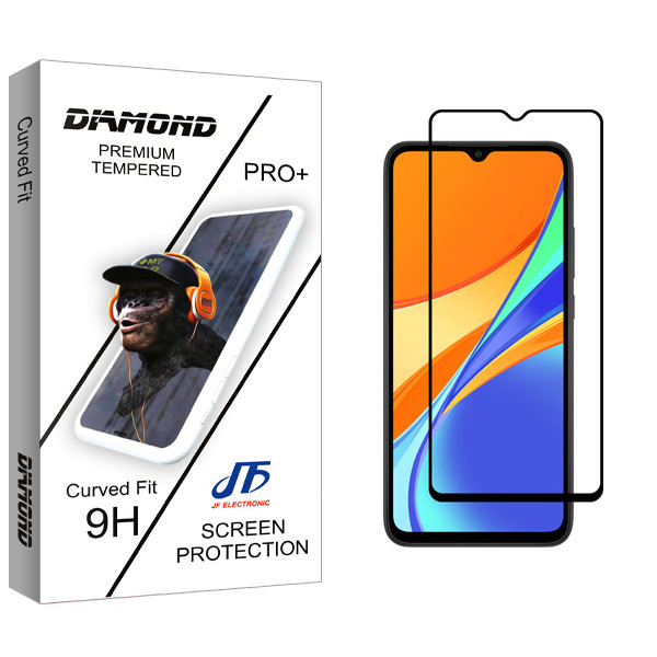 محافظ صفحه نمایش جی اف مدل Diamond glass مناسب برای گوشی موبایل شیائومی Redmi 9