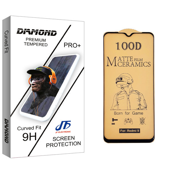 محافظ صفحه نمایش سرامیکی جی اف مدل Diamond glass مناسب برای گوشی موبایل شیائومی Redmi 9