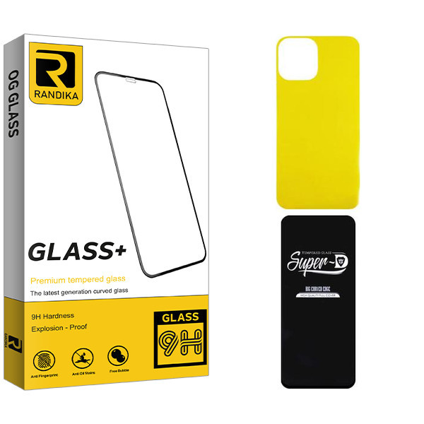 محافظ صفحه نمایش راندیکا مدل Randika Super-D مناسب برای گوشی موبایل اپل iPhone 13 به همراه محافظ پشت گوشی