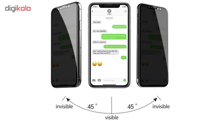 محافظ صفحه نمایش حریم شخصی تراستکتور مدل PSP مناسب برای گوشی موبایل اپل iPhone 11 Pro Max