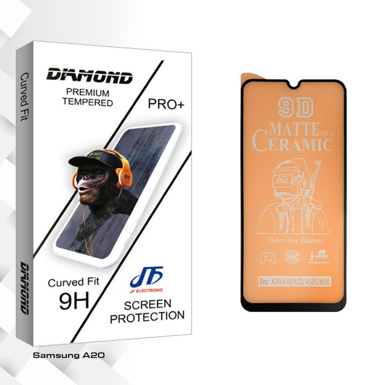محافظ صفحه نمایش مات جی اف مدل Diamond glass مناسب برای گوشی موبایل سامسونگ Galaxy A20