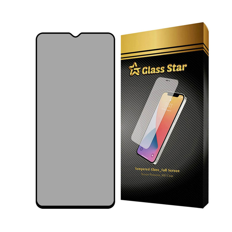محافظ صفحه نمایش حریم شخصی گلس استار مدل PRIVFULLG مناسب برای گوشی موبایل سامسونگ Galaxy A12 / A12 Nacho / M12 / M13 / A13 4G / A13 5G / A04 / A04s / A04e / A04 Core / M04 / A23 4G / A23 5G / M23