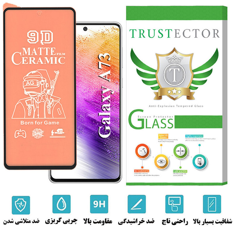 محافظ صفحه نمایش سرامیکی مات تراستکتور مدل CATA مناسب برای گوشی موبایل سامسونگ Galaxy A73