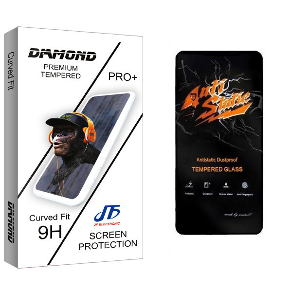 محافظ صفحه نمایش جی اف مدل Diamond Anti Static مناسب برای گوشی موبایل اپل IPHONE 13