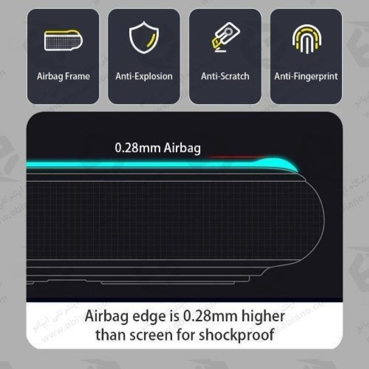 محافظ صفحه نمایش گلس استار مدل AIRBAG مناسب برای گوشی موبایل اپل iPhone 8