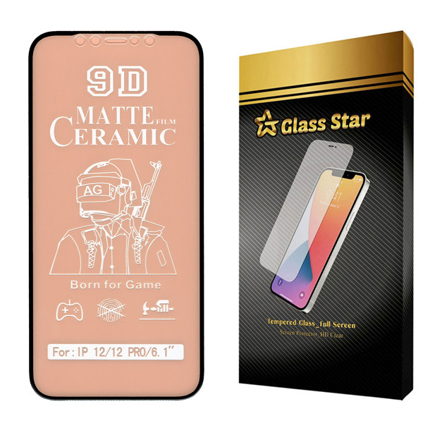 محافظ صفحه نمایش سرامیکی مات گلس استار مدل CAGA مناسب برای گوشی موبایل اپل iPhone 12