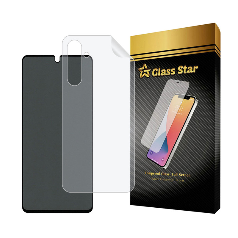 محافظ صفحه نمایش حریم شخصی گلس استار مدل FULLPRIVNANOS مناسب برای گوشی موبایل سامسونگ Galaxy A54 به همراه محافظ پشت گوشی