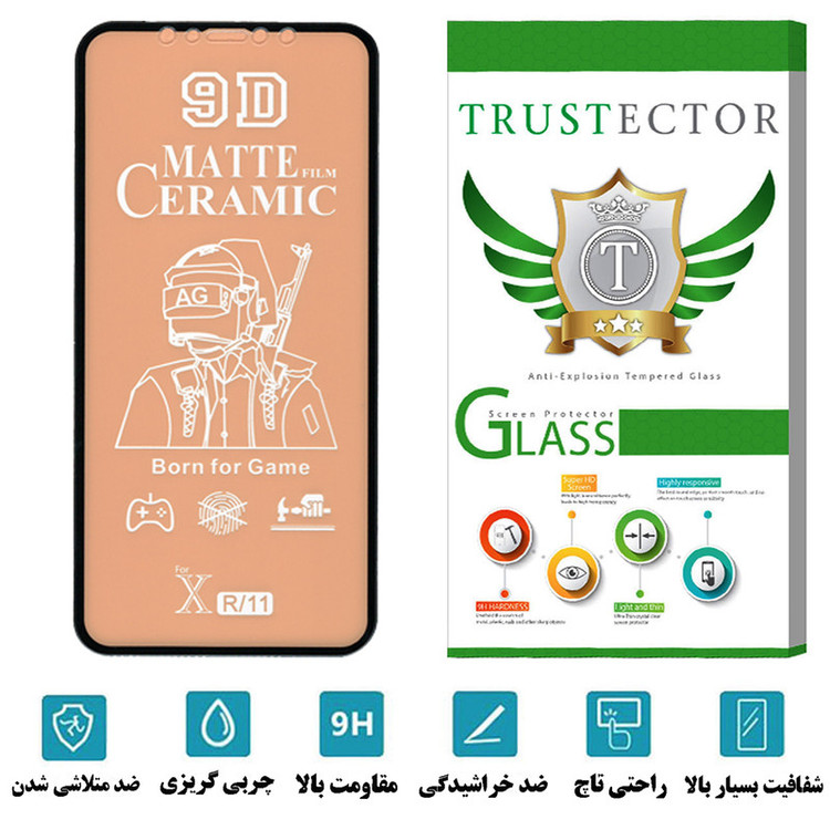 محافظ صفحه نمایش سرامیکی مات تراستکتور مدل CATA مناسب برای گوشی موبایل اپل iPhone 11