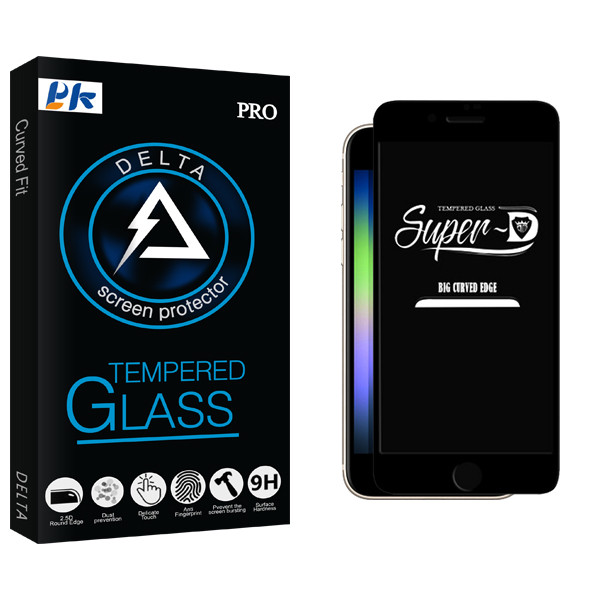 محافظ صفحه نمایش شیشه ای پی کی مدل Delta Glass Super-D مناسب برای گوشی موبایل اپل iPhone Se 2022