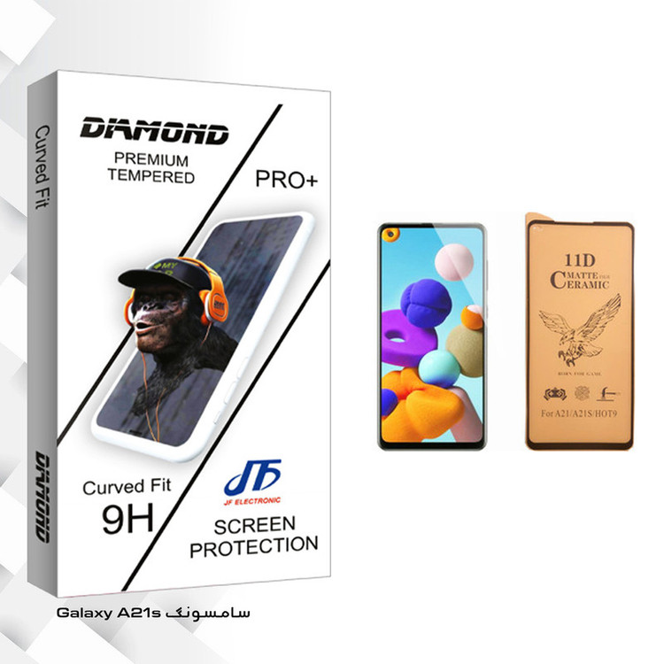 محافظ صفحه نمایش سرامیکی جی اف مدل Diamond glass مناسب برای گوشی موبایل سامسونگ Galaxy A21s