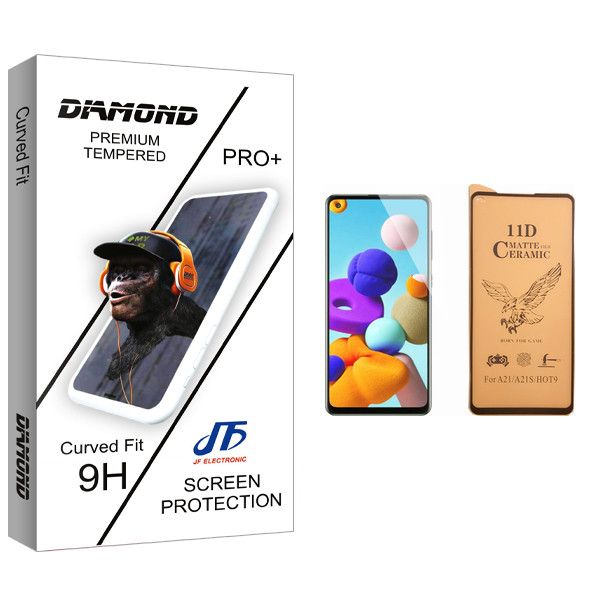 محافظ صفحه نمایش سرامیکی جی اف مدل Diamond glass مناسب برای گوشی موبایل سامسونگ Galaxy A21s