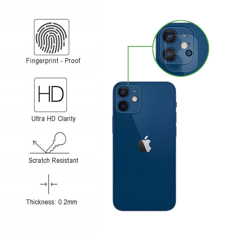 محافظ لنز دوربین تراستکتور مدل CLPT مناسب برای گوشی موبایل اپل iPhone 12