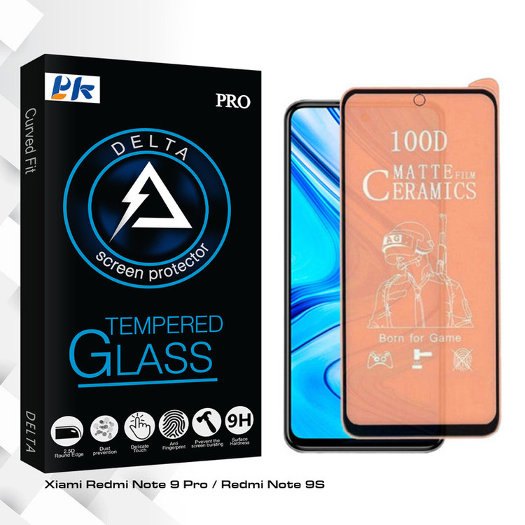 محافظ صفحه نمایش مات پی کی مدل Delta Glass مناسب برای گوشی موبایل شیائومی Redmi Note 9 pro/ Note 9S