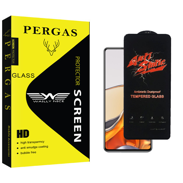 محافظ صفحه نمایش شیشه ای وایلی نایس مدل Pergas Glass AntiStatic مناسب برای گوشی موبایل شیائومی 11T Pro 5G 2107113SG