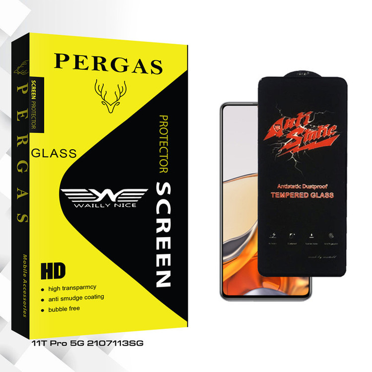 محافظ صفحه نمایش شیشه ای وایلی نایس مدل Pergas Glass AntiStatic مناسب برای گوشی موبایل شیائومی 11T Pro 5G 2107113SG