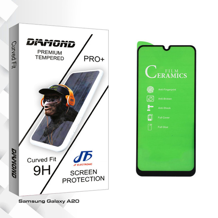 محافظ صفحه نمایش سرامیکی جی اف مدل Diamond glass مناسب برای گوشی موبایل سامسونگ Galaxy A20