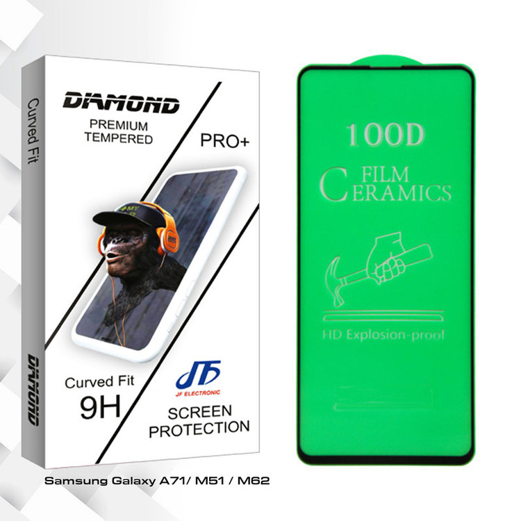محافظ صفحه نمایش سرامیکی جی اف مدل Diamond glass مناسب برای گوشی موبایل سامسونگ Galaxy A71/ M51 / M62