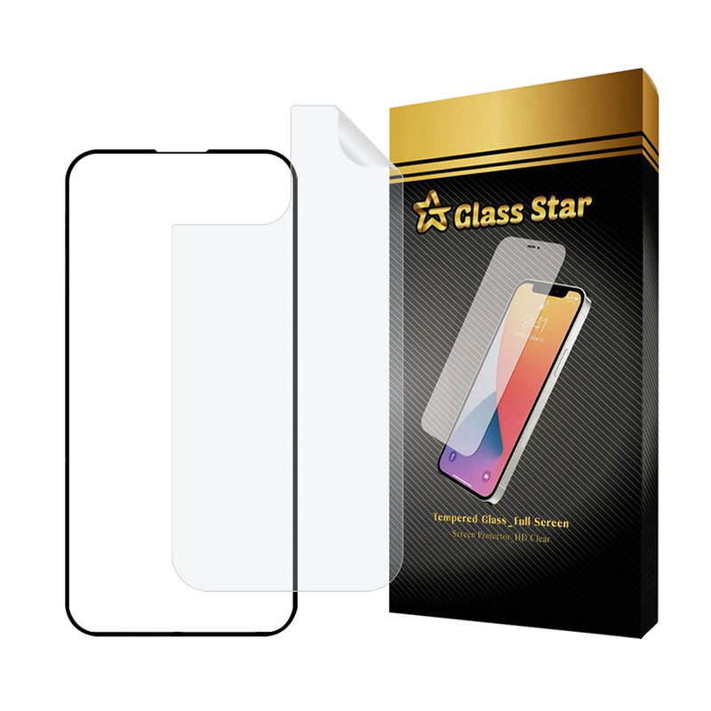 محافظ صفحه نمایش گلس استار مدل FUNABKGS مناسب برای گوشی موبایل اپل iPhone 15 به همراه محافظ پشت گوشی هیدروژل