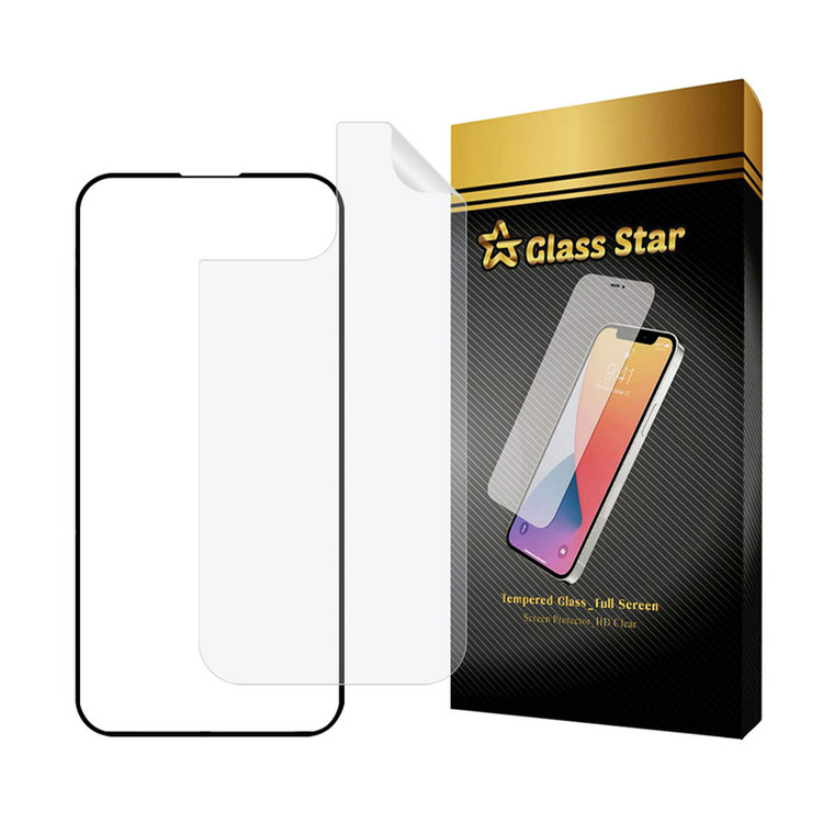 محافظ صفحه نمایش گلس استار مدل FUNABKGS مناسب برای گوشی موبایل اپل iPhone 15 به همراه محافظ پشت گوشی هیدروژل