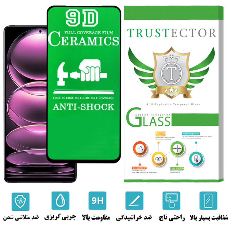 محافظ صفحه نمایش سرامیکی تراستکتور مدل CRTA مناسب برای گوشی موبایل شیائومی Redmi Note 12