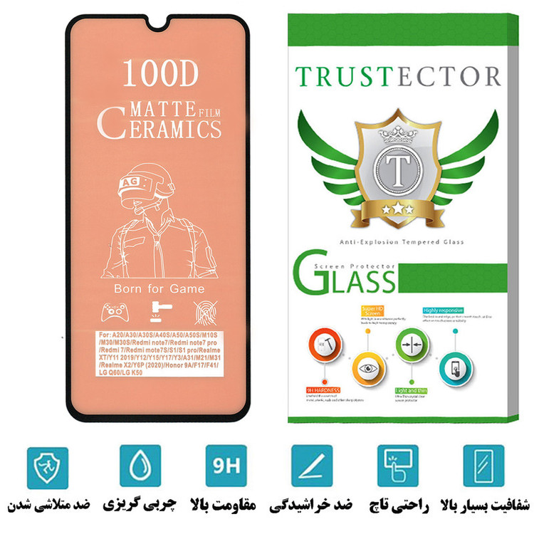 محافظ صفحه نمایش سرامیکی مات تراستکتور مدل CATA مناسب برای گوشی موبایل سامسونگ Galaxy A30s