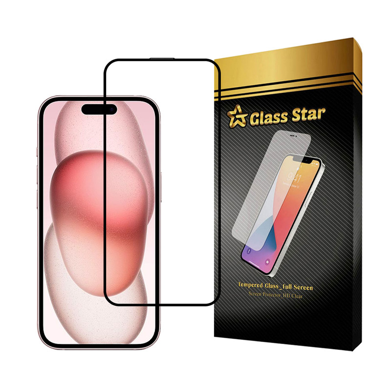 محافظ صفحه نمایش گلس استار مدل STATICG مناسب برای گوشی موبایل اپل iPhone 15
