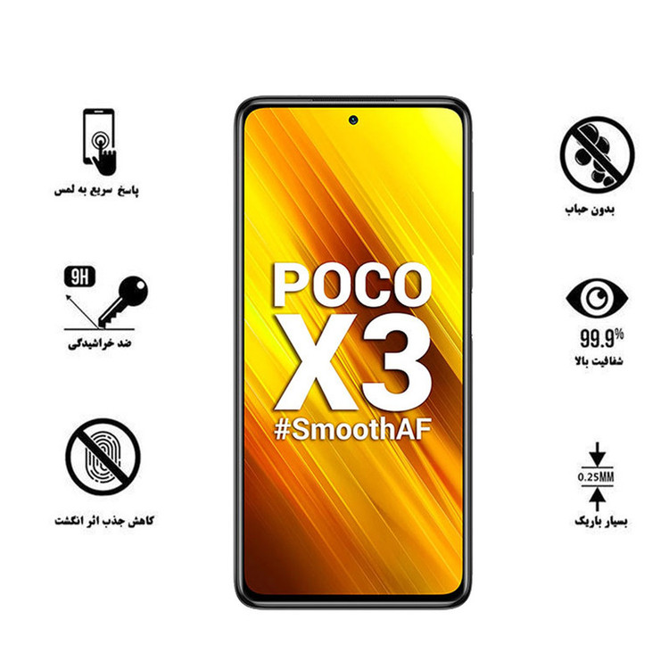 محافظ صفحه نمایش سرامیکی تراستکتور مدل CRM مناسب برای گوشی موبایل شیائومی Poco X3
