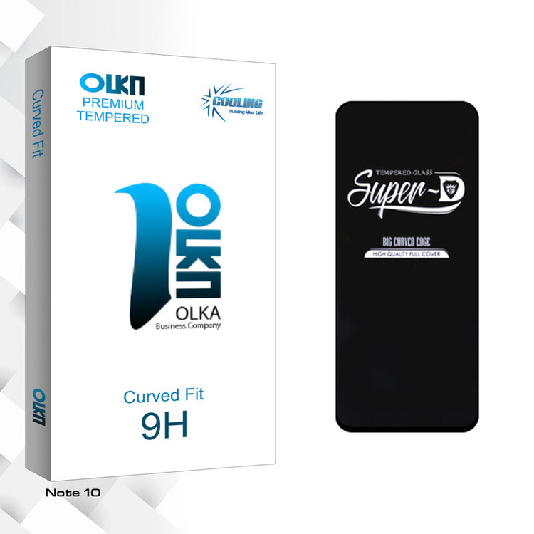 محافظ صفحه نمایش شیشه ای کولینگ مدل Olka GlassSuper D مناسب برای گوشی موبایل شیائومی Note 10