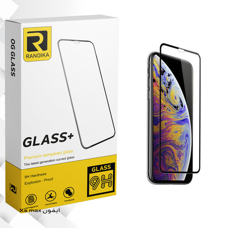 محافظ صفحه نمایش شیشه ای راندیکا مدل GLD مناسب برای گوشی موبایل اپل iPhone Xs max