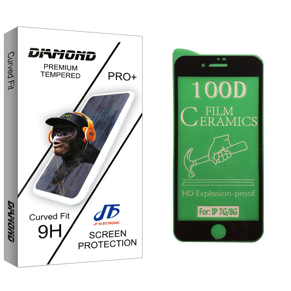 محافظ صفحه نمایش سرامیکی جی اف مدل Diamond glass مناسب برای گوشی موبایل اپل iPhone 7