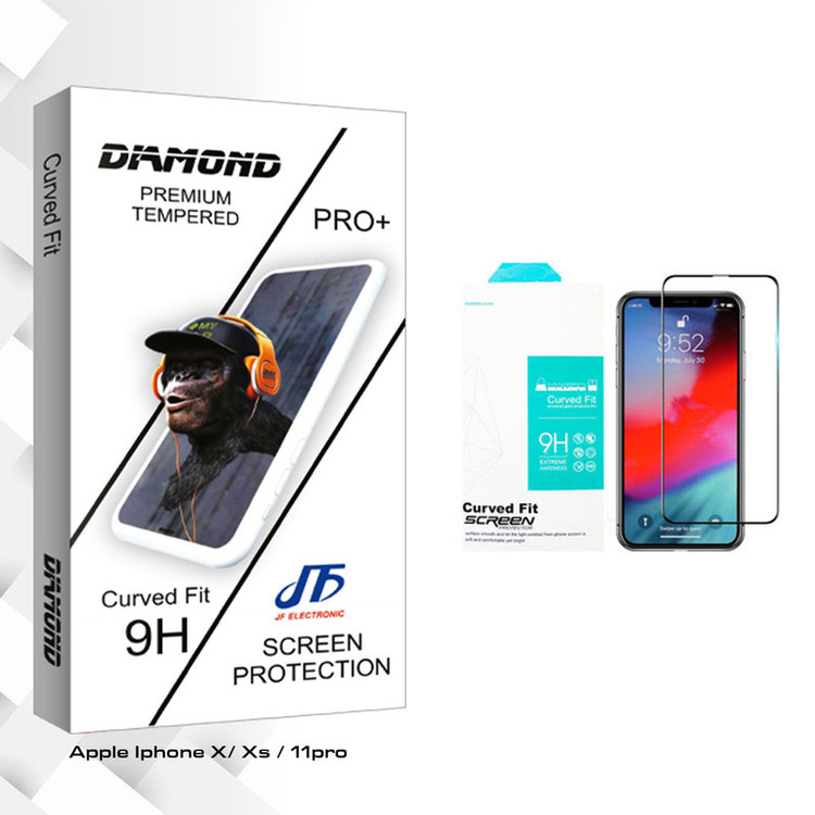 محافظ صفحه نمایش سرامیکی مات جی اف مدل Diamond glass مناسب برای گوشی موبایل اپل Iphone X/ Xs / 11pro