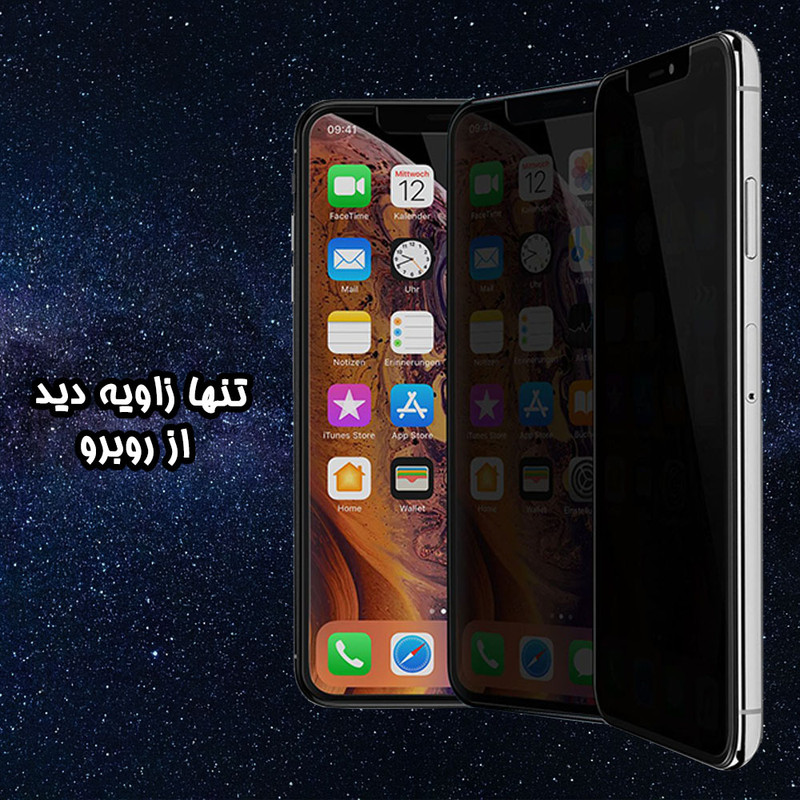 محافظ صفحه نمایش سرامیکی حریم شخصی گلس استار مدل CERPRIVNANOS مناسب برای گوشی موبایل اپل iPhone 11 به همراه محافظ پشت گوشی