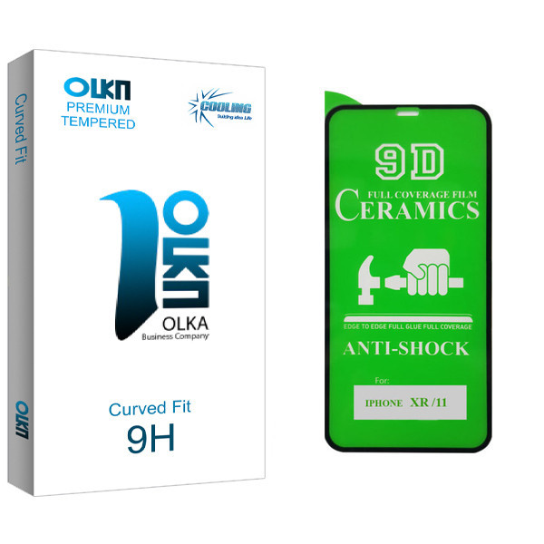 محافظ صفحه نمایش 9D کولینگ مدل Olka مناسب برای گوشی موبایل اپل iphone XR / 11