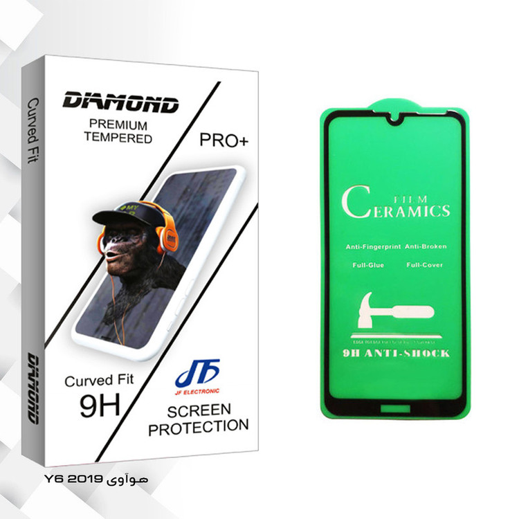 محافظ صفحه نمایش سرامیکی جی اف مدل Diamond glass مناسب برای گوشی موبایل هوآوی Y6 2019