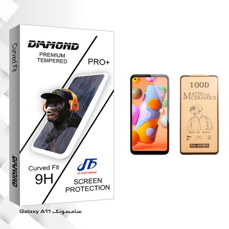 محافظ صفحه نمایش سرامیکی جی اف مدل Diamond glass مناسب برای گوشی موبایل سامسونگ Galaxy A11