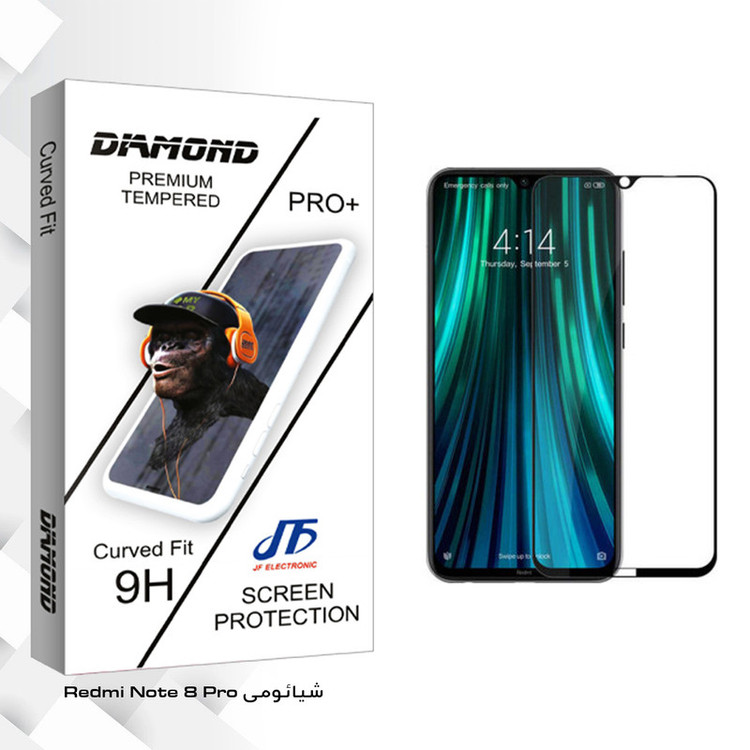 محافظ صفحه نمایش جی اف مدل Diamond glass مناسب برای گوشی موبایل شیائومی Redmi Note 8 Pro