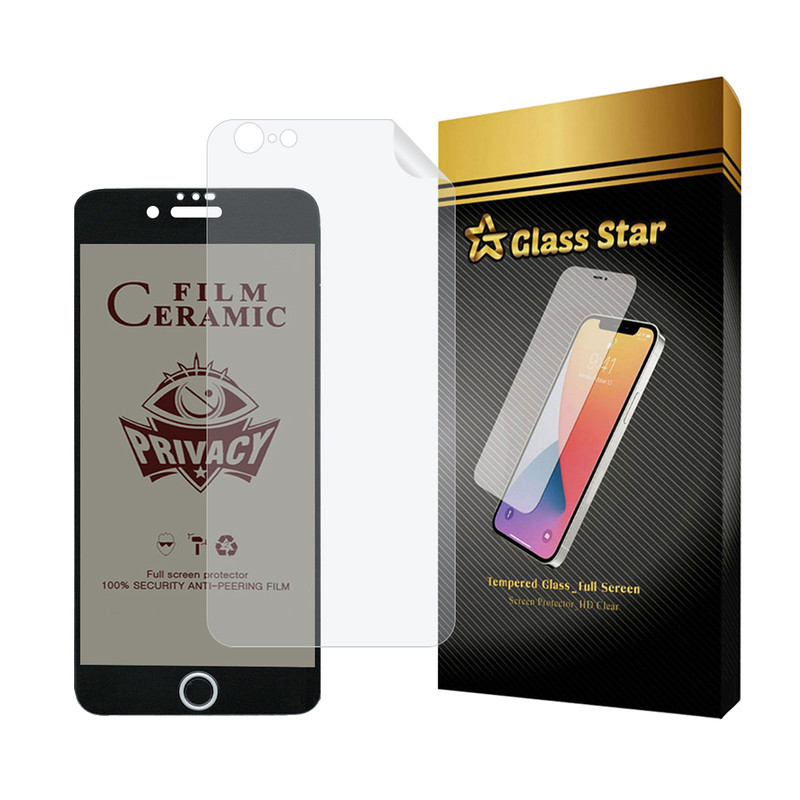 محافظ صفحه نمایش سرامیکی حریم شخصی گلس استار مدل CERPRIVNANOS مناسب برای گوشی موبایل اپل iPhone 6s / 6 به همراه محافظ پشت گوشی