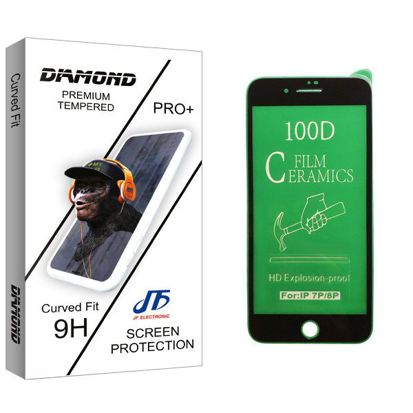 محافظ صفحه نمایش سرامیکی جی اف مدل Diamond glass مناسب برای گوشی موبایل اپل iPhone 7 Plus