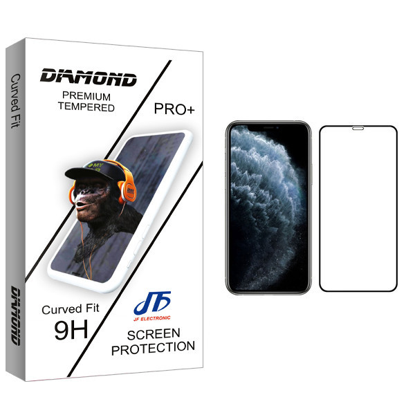 محافظ صفحه نمایش جی اف مدل Diamond glass مناسب برای گوشی موبایل اپل iPhone 11 Pro