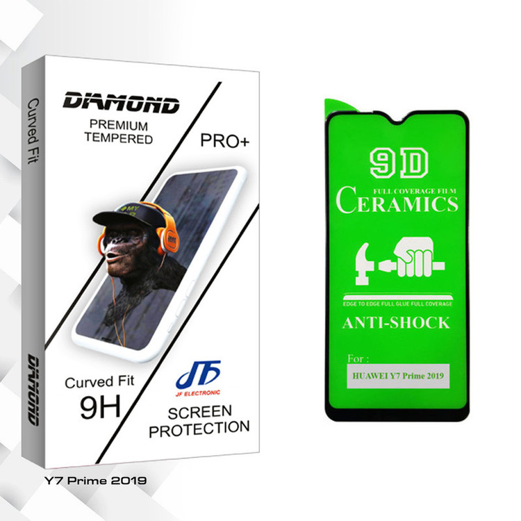 محافظ صفحه نمایش 9D جی اف مدل Diamond glass مناسب برای گوشی موبایل هوآوی Y7 Prime 2019