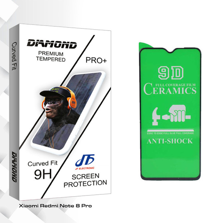 محافظ صفحه نمایش سرامیکی جی اف مدل Diamond glass مناسب برای گوشی موبایل شیائومی Redmi Note 8 Pro
