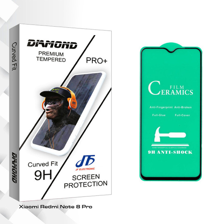 محافظ صفحه نمایش سرامیکی جی اف مدل Diamond glass مناسب برای گوشی موبایل شیائومی Redmi Note 8 Pro
