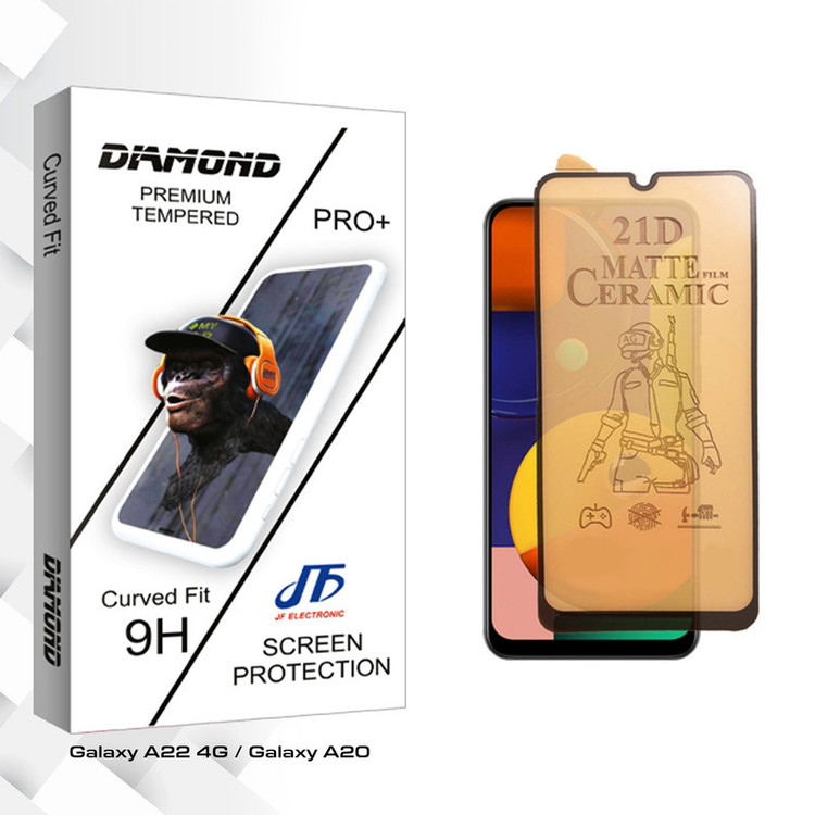 محافظ صفحه نمایش سرامیکی مات جی اف مدل Diamond Pro مناسب برای گوشی موبایل سامسونگ Galaxy A22 4G / Galaxy A20