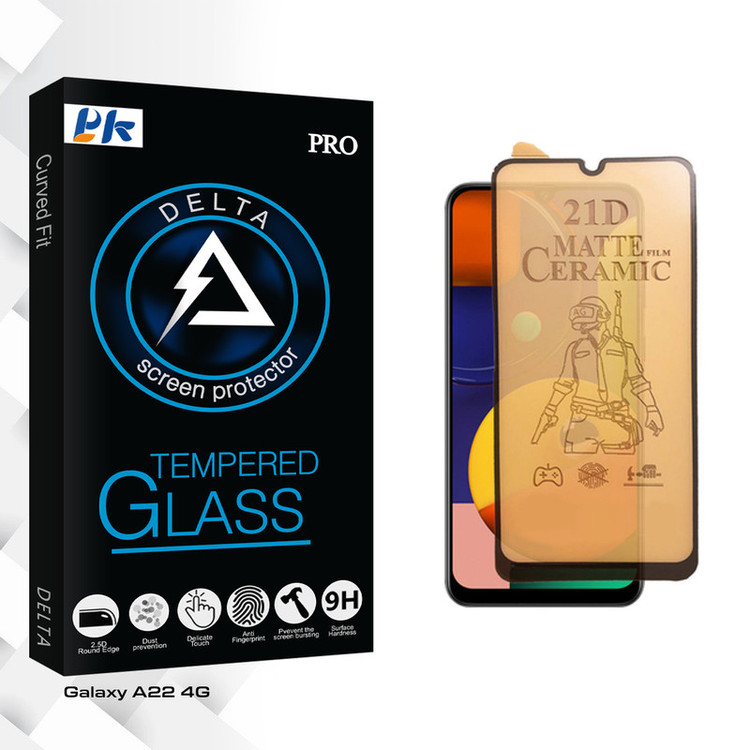 محافظ صفحه نمایش سرامیکی مات پی کی مدل Delta Pro مناسب برای گوشی موبایل سامسونگ Galaxy A22 4G