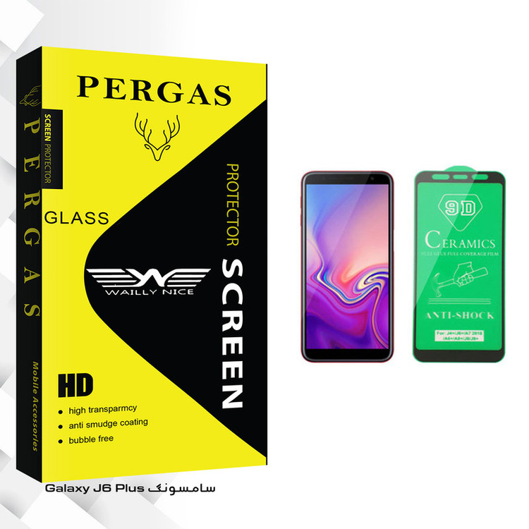 محافظ صفحه نمایش سرامیکی وایلی نایس مدل Pergas Glass مناسب برای گوشی موبایل سامسونگ Galaxy J6 Plus