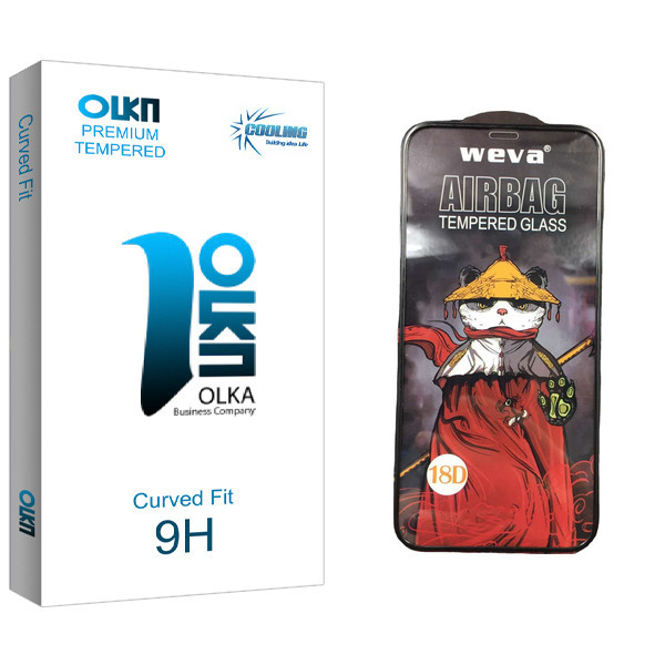 محافظ صفحه نمایش شیشه ای کولینگ مدل Olka Pro_Airbag مناسب برای گوشی موبایل اپل iPhone X